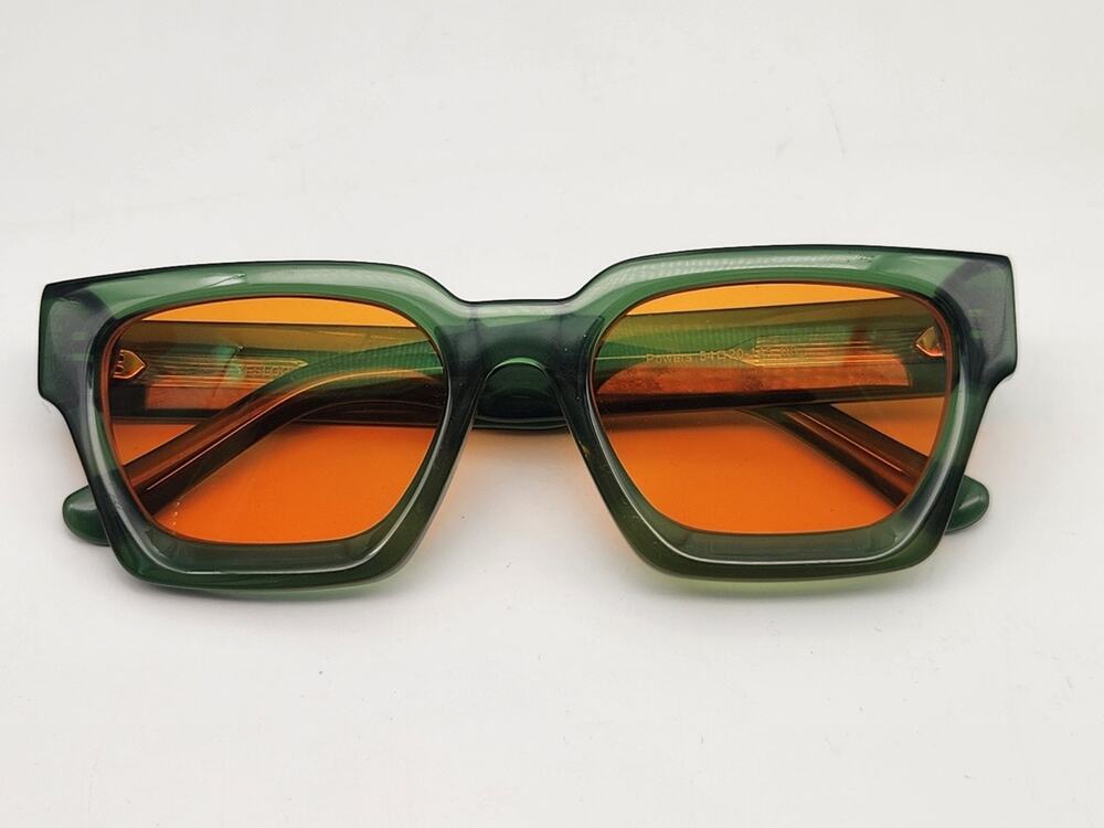 Yeslook Powers Jade Green Thick Geek-Chic Geometric Tinted Sunglasses Frame Only